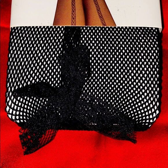 Jessica Simpson Footless Fishnet Tights with Bow - Picture 4 of 4